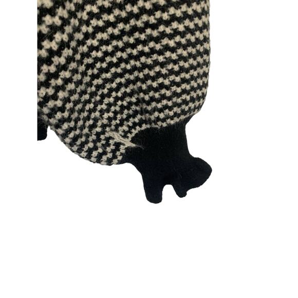 Nordic Ski Sweater M Black Womens Mock Neck Pullover Thick Knit  Ribbed Cuffs - Picture 5 of 10